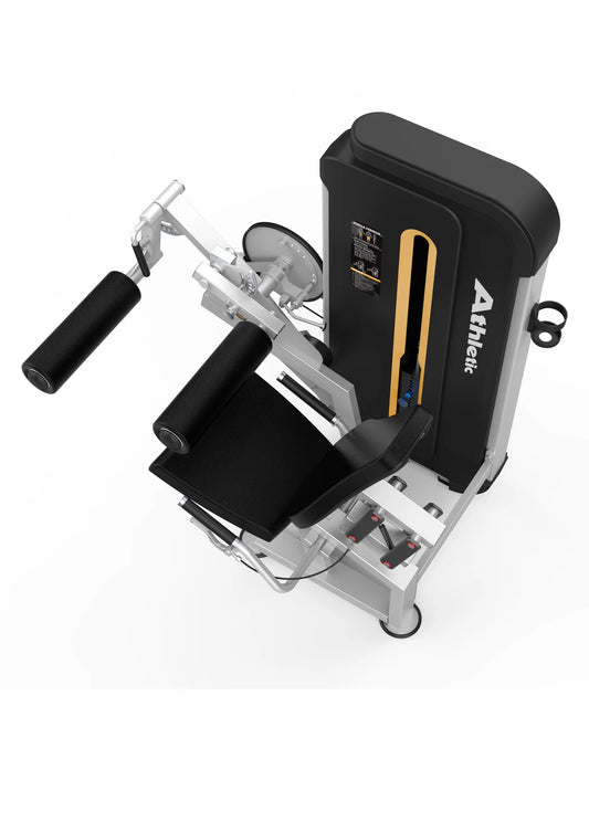 Athletic leg extension and curl machine