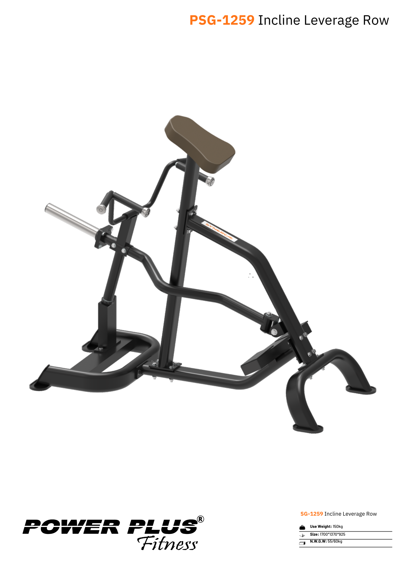 PSG-1259 Incline Leverage Row